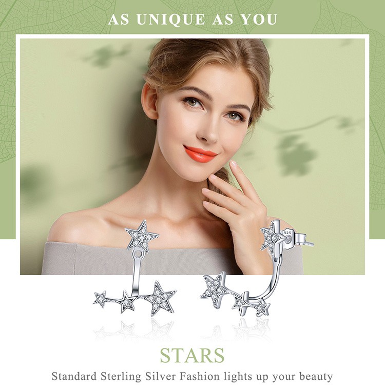 Khuyên Tai Đinh Tán Bamoer Bạc Sterling 925 Thật Dành Cho Bạn Nữ