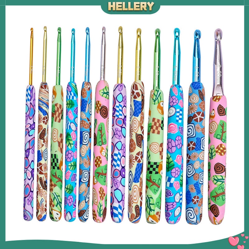 Bộ Kim Móc Len Thủ Công Nhiều Màu Sắc Kích Thước 2.25-6.5mm