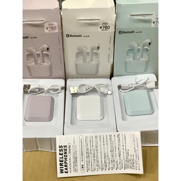 Tai Nghe Bluetooth Wireless Earphones Nhật Bản Sẵn 3 Màu Thời Trang