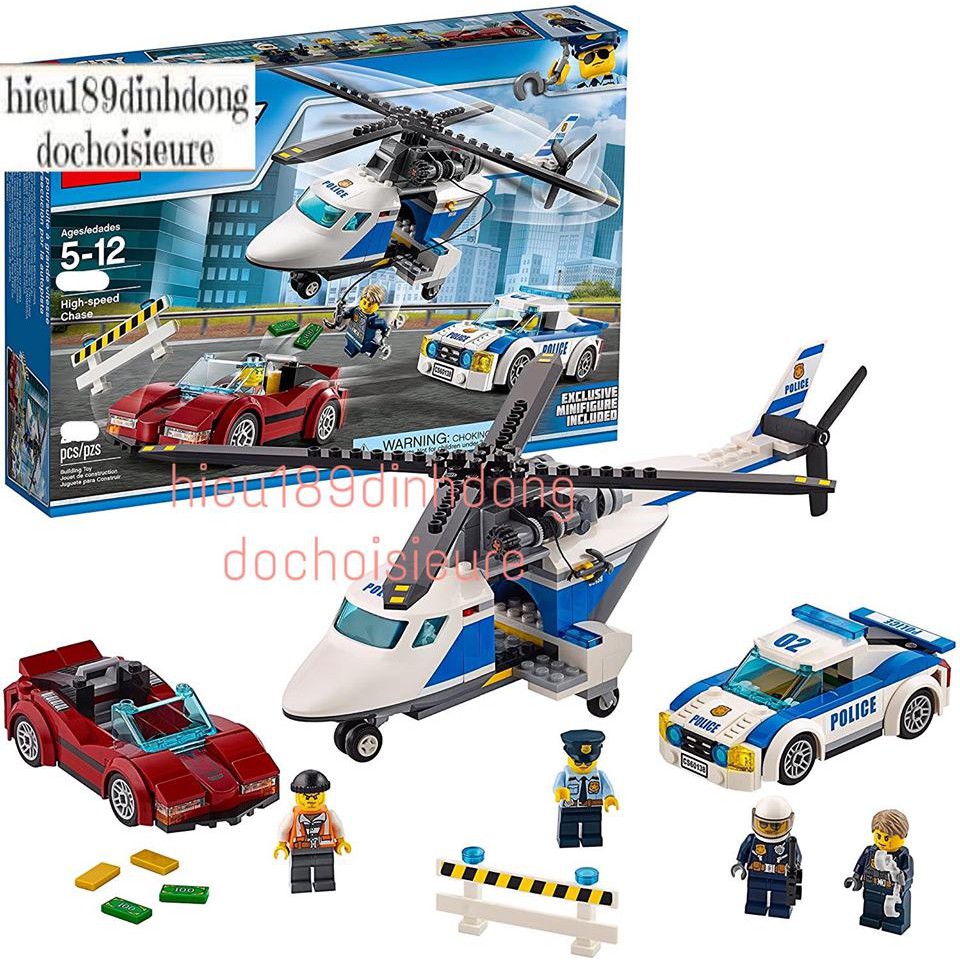 Lắp Ráp Xếp Hình not Lego City 60138, Lepin 02018 , bela 10656 : Cuộc truy đuổi tốc độ cao.