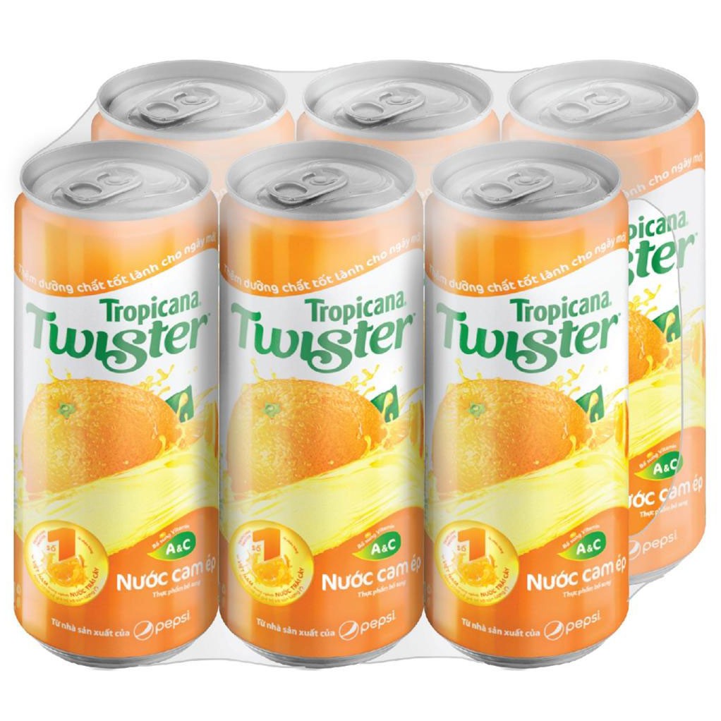 [Hoả tốc]6 lon nước cam ép Twister Tropicana 320ml