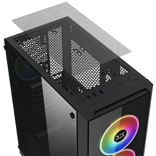 Vỏ case XIGMATEK SIROCON III (EN43880) - Sẵn 3 Fan X9 Đỏ - Chính hãng Mai Hoàng