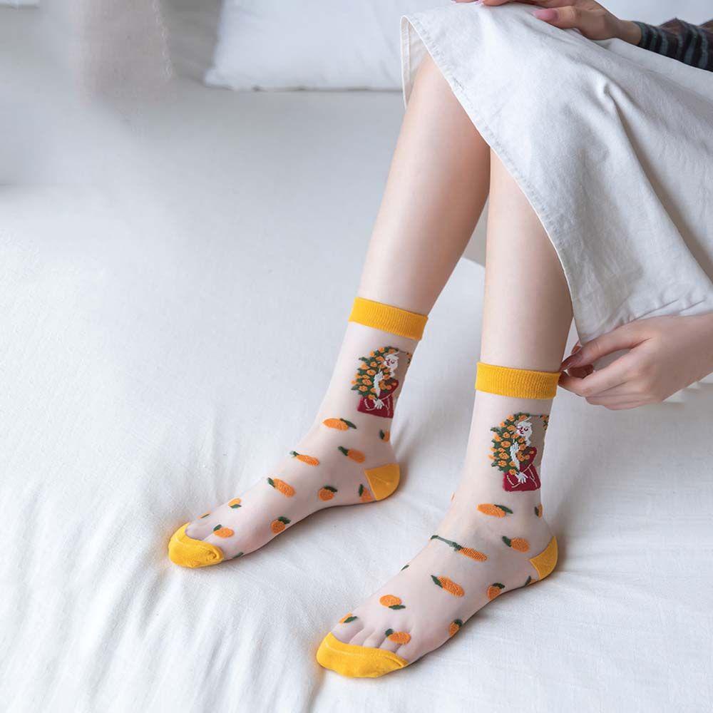 AROMA Đôi Vớ LướI Xuyên ThấU PhốI Ren Hoa ThờI Trang Cho Nữ