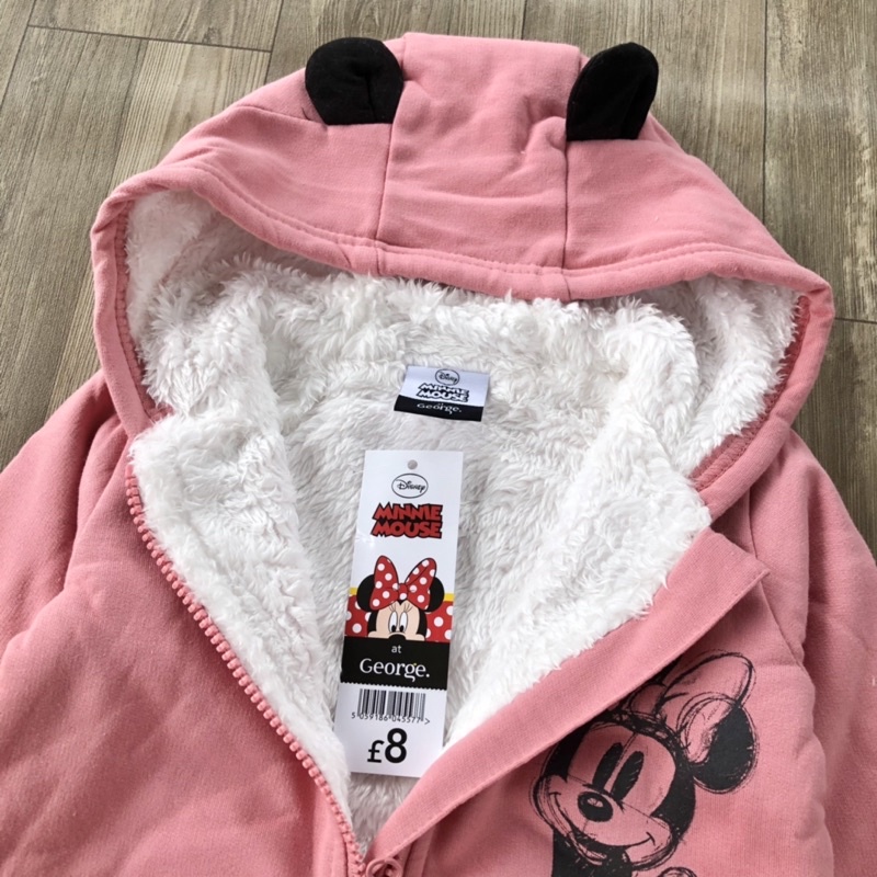 Áo khoác nỉ bé gái lót lông dày ấm xuất dư