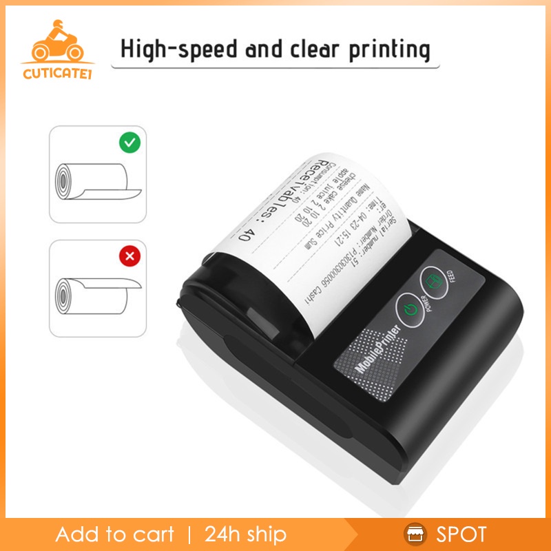 Máy In Nhiệt Mini Bluetooth Di Động Cuticate1 Phích Cắm Eu Cho Pc