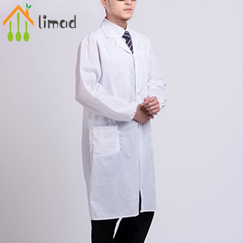 【COD】# limad White Lab Coat Doctor Hospital Scientist School Fancy Dress Costume for Students Adults