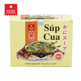Súp cua Asuzac ăn liền hộp 24g (8g x 3 gói)