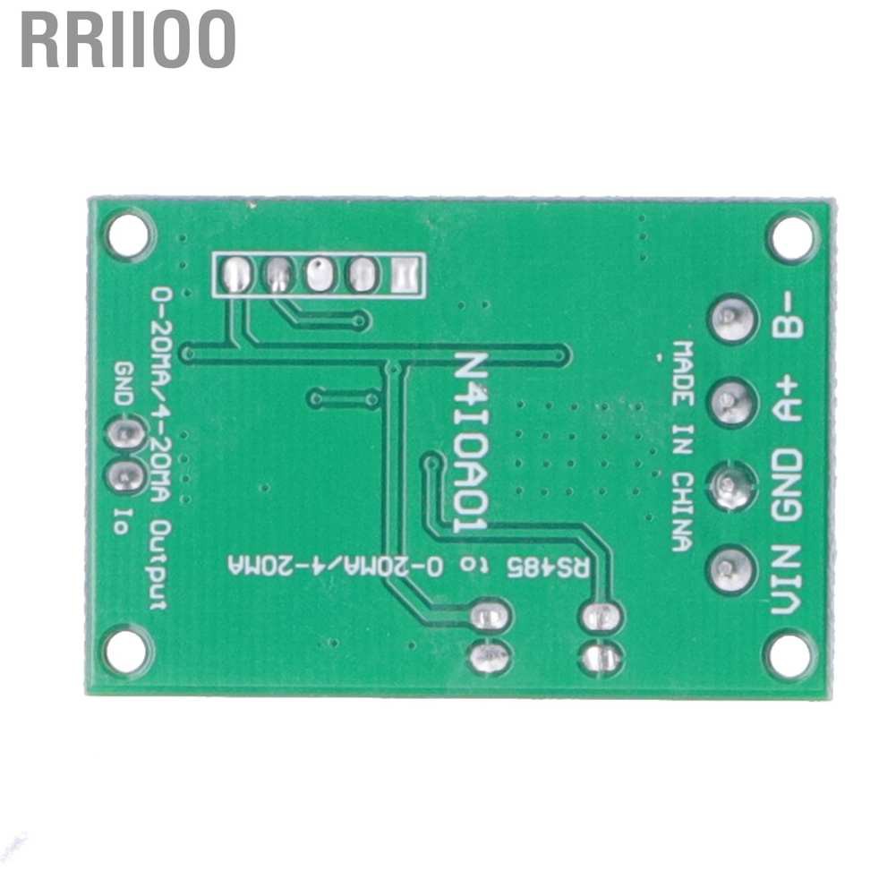 Rriioo DAC Converter Module DC 12V RS485 to 4‑20MA 0‑20MA Voltage Current Board for PLC