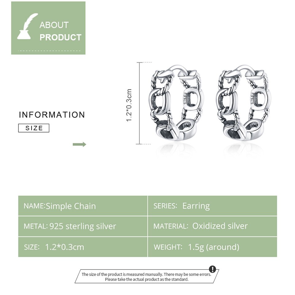 Khuyên Tai Bamoer SCE960 Bằng Bạc 925 Đính CZ Kiểu Dáng Tròn Cho Nữ