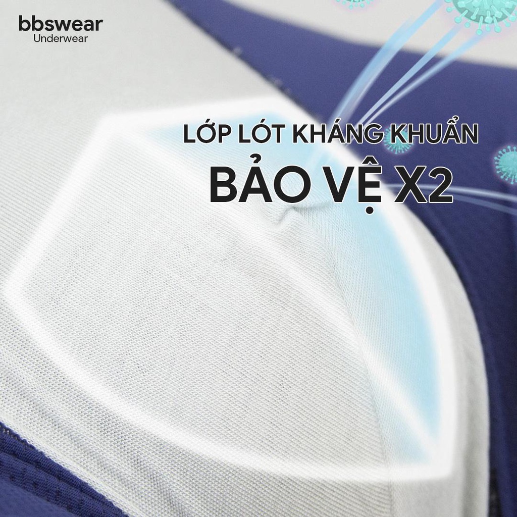 Bộ 3 quần boxer nam lụa sữa mát lạnh sịp mềm mại kháng khuẩn iCOMBAT