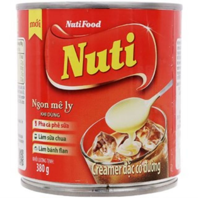 Lon Sữa đặc có đường Nuti đỏ 380g