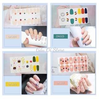 Bộ 14 miếng dán trang trí móng tay không thấm nước