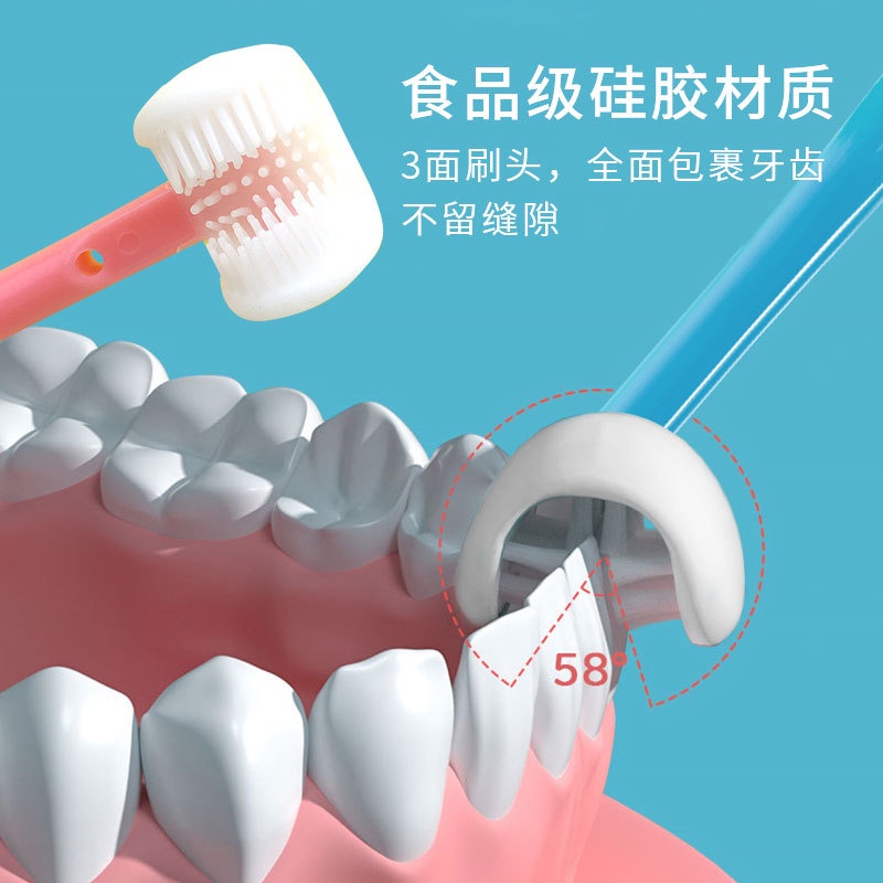 PVN43379 Bàn Chải Đánh Răng silicon Chống Rơi Cho Bé 2-12 Tuổi Giá Rẻ