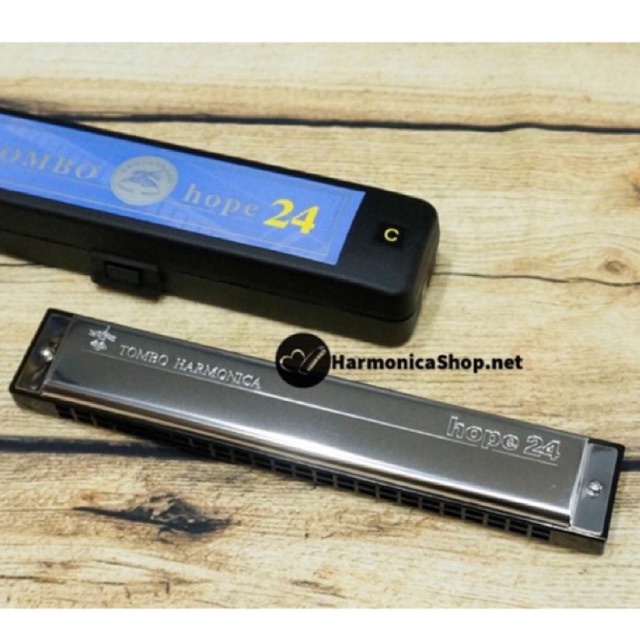 Kèn Harmonica 24 lỗ Tone C TOMBO TREMOLO HOPE 6624