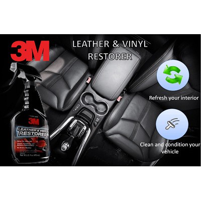 Chai bảo dưỡng ghế da, vệ sinh, phục hồi, làm bóng da nội thất ô tô 3M 39040 Leather &amp; Vinyl Restorer