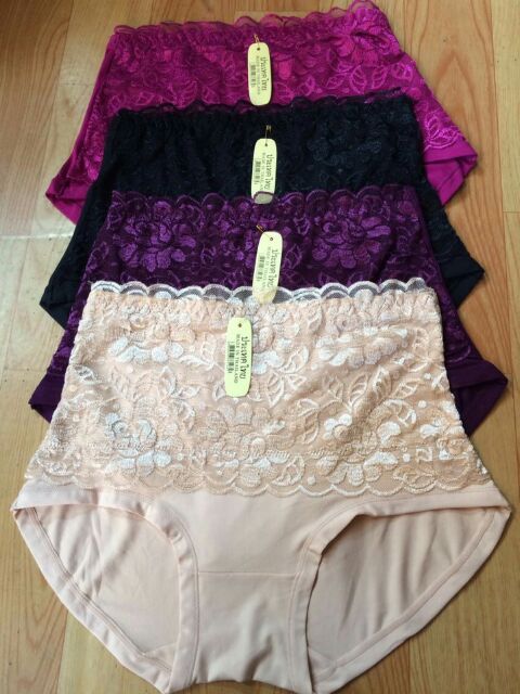 Quần lót cạp cao gen bụng phối ren made in Thái Lan | BigBuy360 - bigbuy360.vn