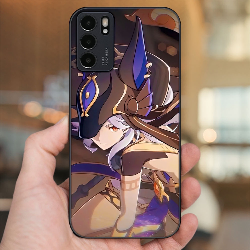 Ốp lưng Oppo Reno 6 5G viền đen in hình Cyno Genshin Impact