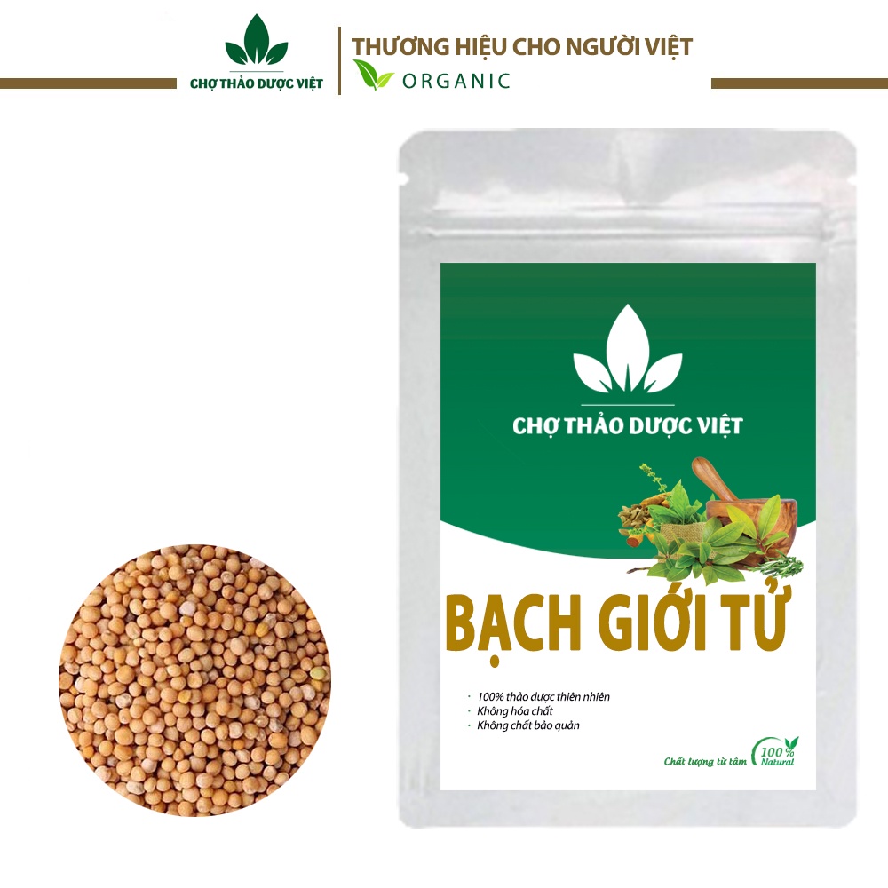 Bạch giới tử hữu cơ 500g ( Hạt cải trắng giảm ho, tiêu đàm) - Chợ Thảo Dược Việt