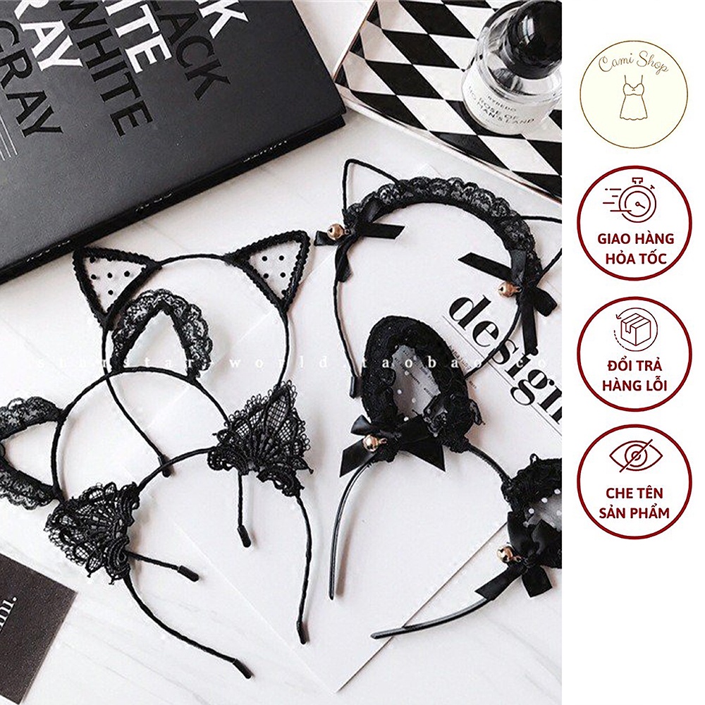Bờm tóc băng đô cài tóc tai mèo CAMI sexy gợi cảm cosplay chất liệu cao cấp PK02