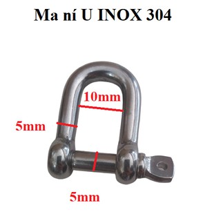Ma ní U INOX 304 Ø [ 5mm ]