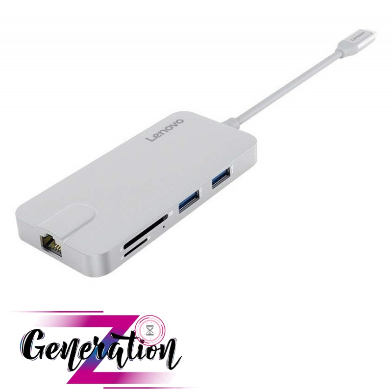 BỘ CHUYỂN TYPE-C RA 2 USB 3.0 + USB 2.0 + HDMI + LAN + TF/SD LENOVO (C106SL) - (C106GY)