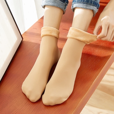 Vớ cổ cao thiết kế dày giữ ấm màu trơn cho nữ