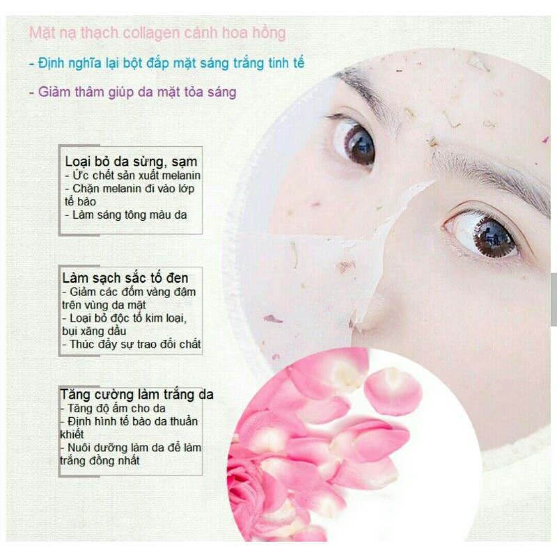 NẠ DẺO HOA HỒNG COLLAGEN ƯỚP CÁNH HOA TƯƠI