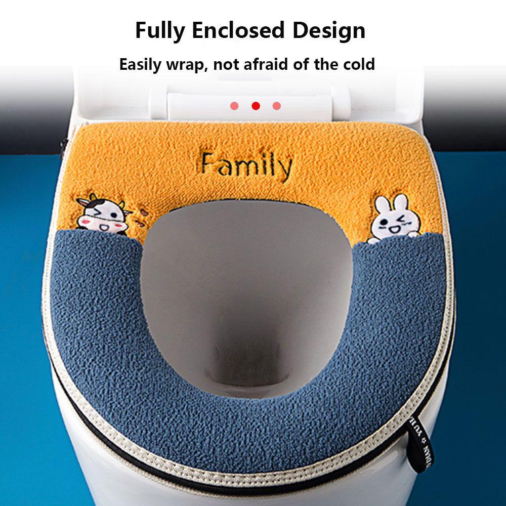 ESPO Miếng Lót Bồn Cầu Chất Liệu Dày Dặn Ấm Áp Họa Tiết Hoạt Hình