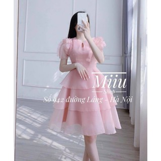 Đầm xòe tầng voan kiếng