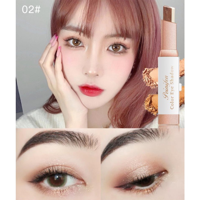 2 màu kiểu Phấn Mắt nội địa trung Dạng Thỏi Hai Màu Gradient Lâu Trôi