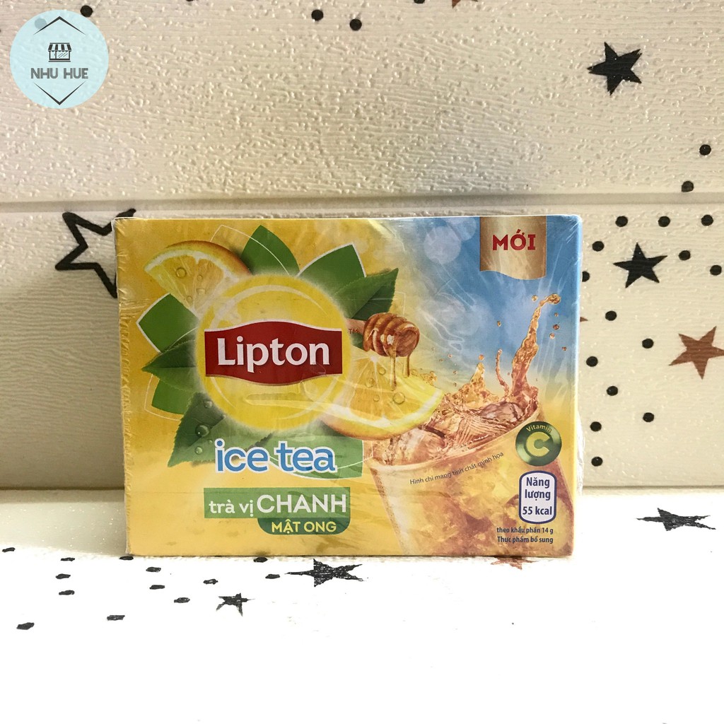 Trà hòa tan Lipton vị chanh (hộp 16 gói x 14g)