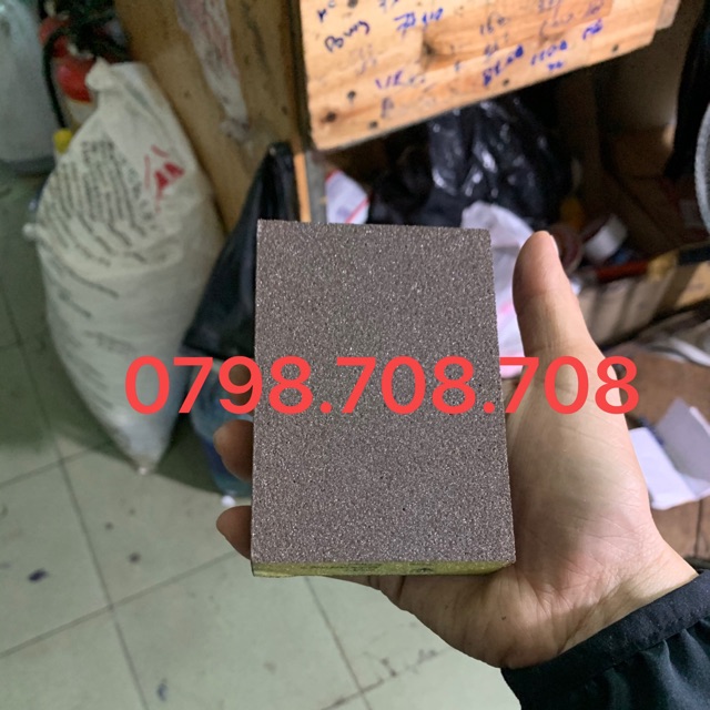 Bọt biển tráng nhám chữ nhật chùi xoong của Mỹ 1 miếng