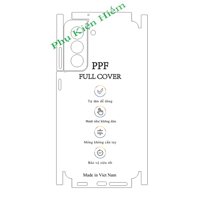 Dán dẻo PPF Samsung S21 FE full viền - Tặng dán camera