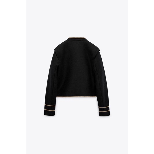 ÁO KHOÁC KHUY ĐỒNG VIỀN VÀNG ZARA AUTHENTIC TUỒN STORE