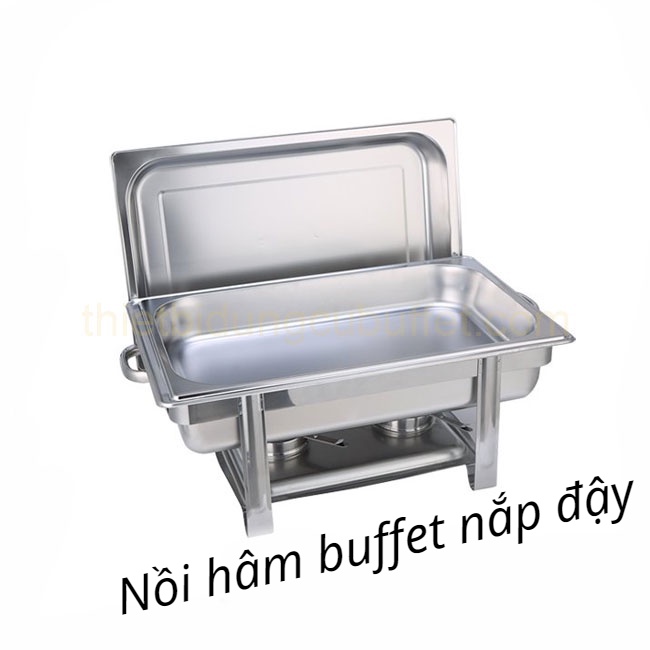 Nồi hâm buffet chữ nhật DC633-2, có nắp đậy tháo rời tiện dụng, dùng được nhiều khay GN khác nhau
