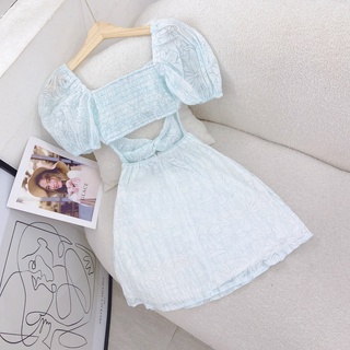 ĐẦM HOA NỔI KHOÉT EO