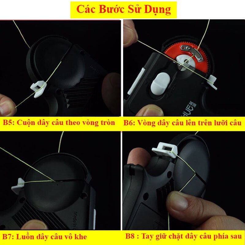 Máy buộc lưỡi câu tặng kèm đôi pin-Dụng cụ tiện ích 2 màu