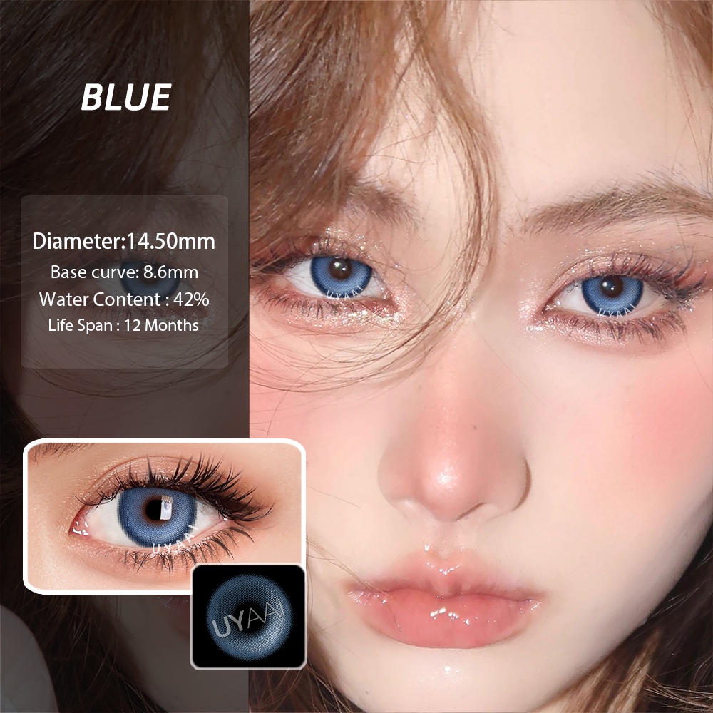 UYAAI  Set 2 kính áp tròng nhiều màu sắc dùng để hóa trang nhân vật anime thời trang