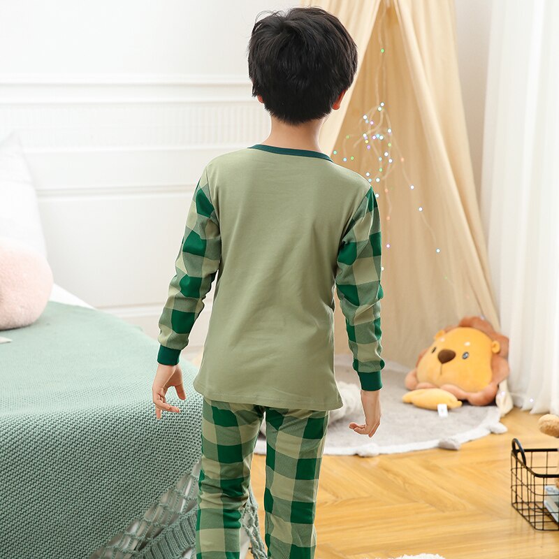 Set đồ ngủ 2 mảnh thời trang thu đông cho bé 2-13 tuổi phong cách 2021