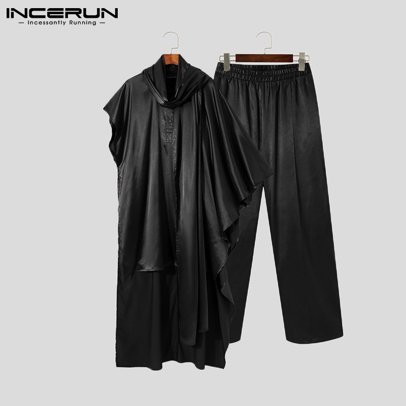 Set đồ 3 món INCERUN kiểu Hồi Giáo thời trang cho nam