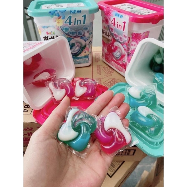 Viên giặt xả hương hoa 4in1 Nhật Bản