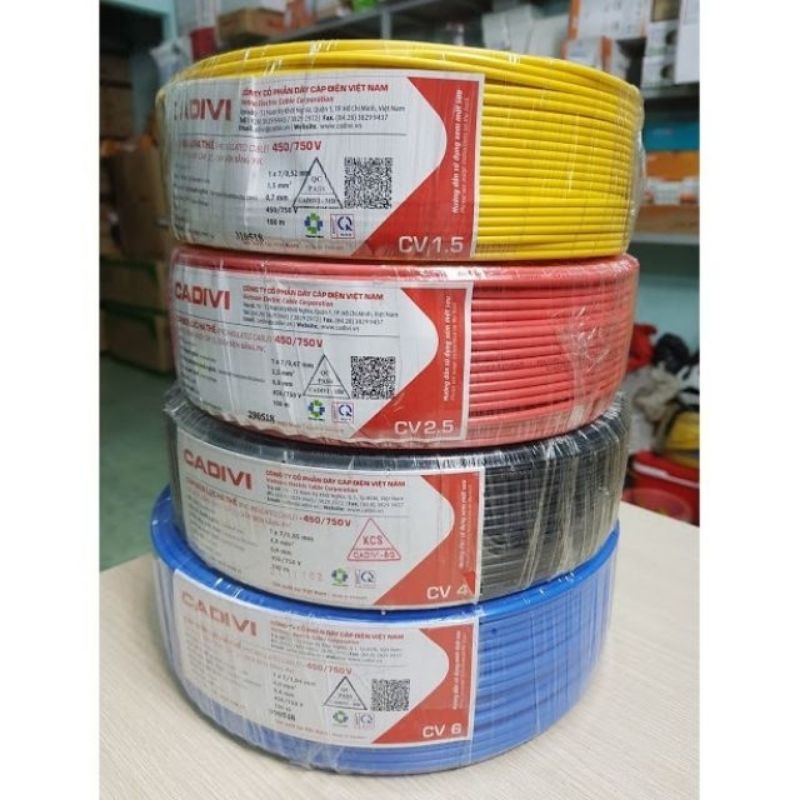 dây điện cadivi 4.0 lẻ theo mét