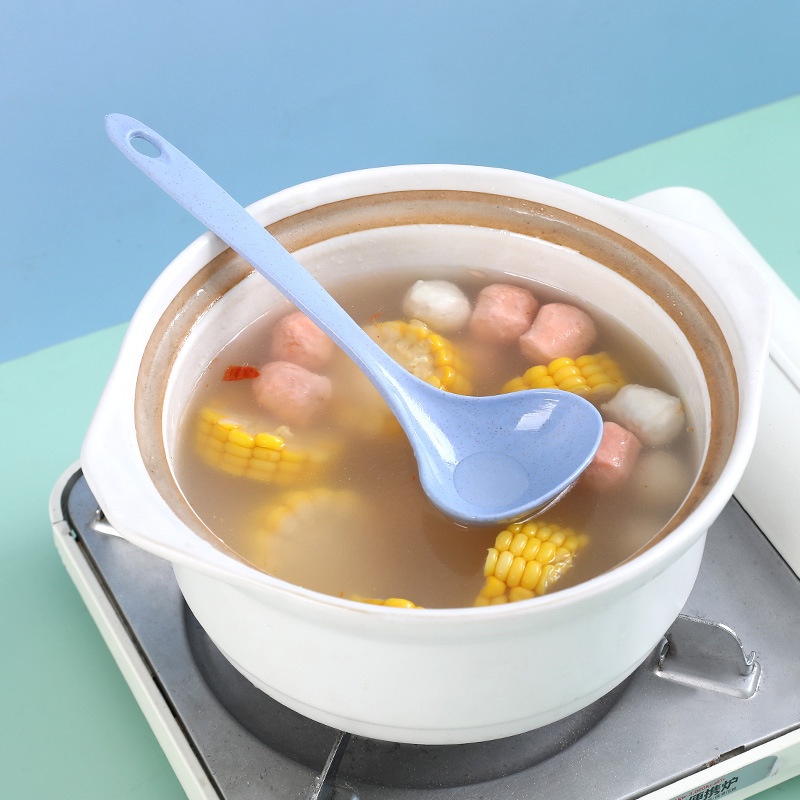 Vá múc canh lúa mạch nhiều màu,Thìa múc canh lúa mạch an toàn sức khỏe-LO95