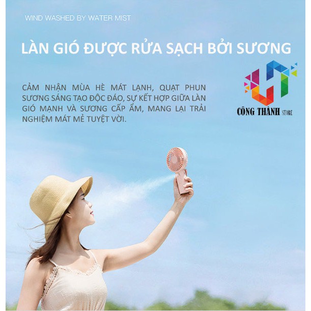 [Hàng Chính Hãng] Quạt mini cầm tay phun sương tạo ẩm 2 in 1 Jisulife F9 | BigBuy360 - bigbuy360.vn