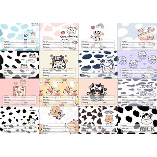 Nhãn vở bò sữa set 16 chiếc