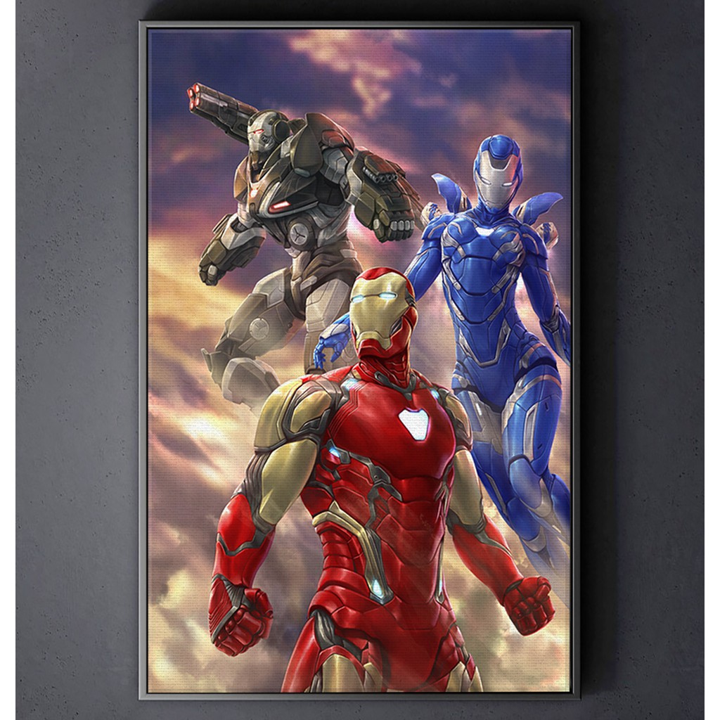 TRANH CANVAS SIÊU ANH HÙNG MARVEL treo tường in theo yêu cầu - người sắt IRON MAN 21