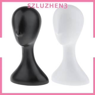 Set 2 đầu ma-nơ-canh trưng bày tóc giả 16 "