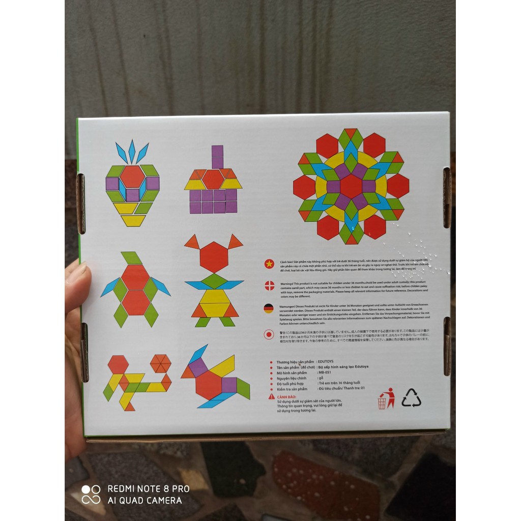 Ghép hình tư duy theo thẻ Pattern block