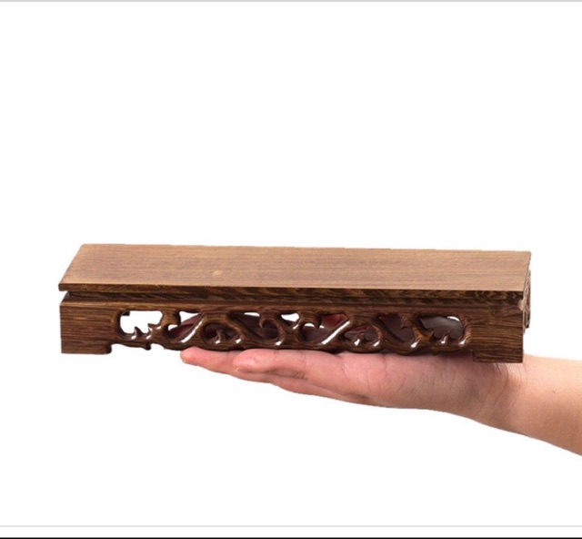 Đế gỗ chữ nhật 23 x 6 cm gỗ tự nhiên trang trí