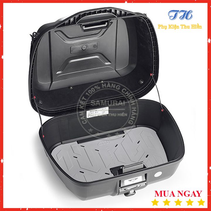 Thùng Givi E43NTL-ADV 43 Lít Mulebox Gắn Sau Xe Máy, Xe Motor Màu Đen Có Full Phụ Kiện Đi Kèm Với Đế Đệm